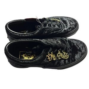 Velvet Size 7 Vans w/ Charms- Great Condition!!